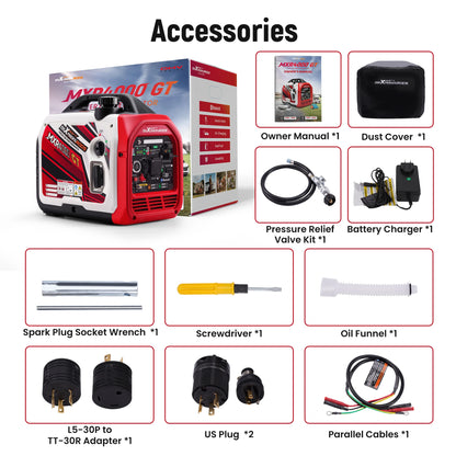 4KW Portable Dual Fuel Generator Inverter LPG/Gas Bluetooth-compatible E-Start 58dB Portable Power Generator