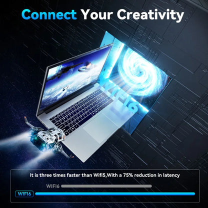 18.5-inch Intel N150 business laptop 16GB DDR4 512GB SSD 180 ° opening and  closing 3.6GHz long battery life metal shell