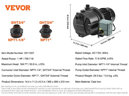 115Volt Shallow Well Jet Pump