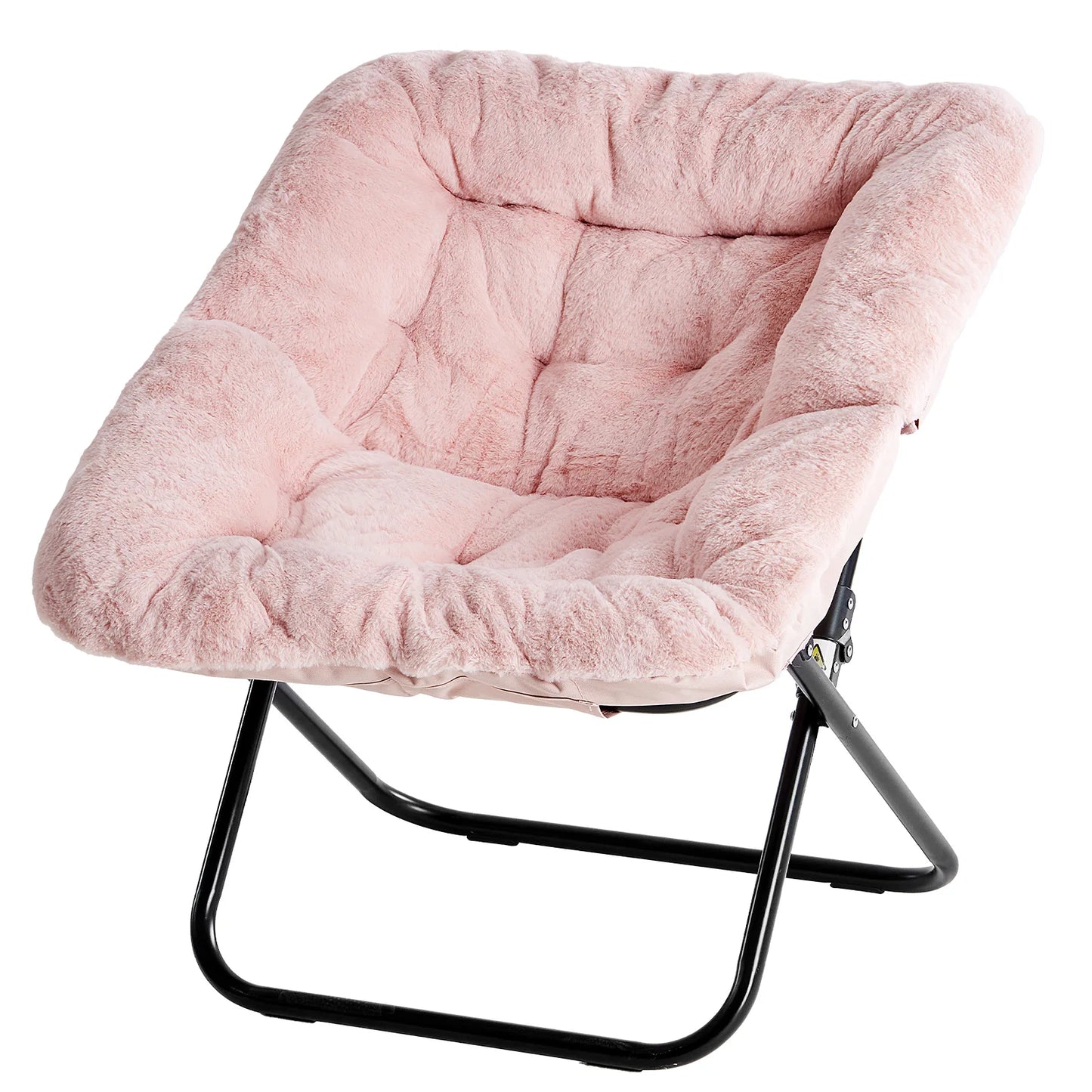 28 inch Cozy Saucer Chairs Soft Faux Fur Large Size that fold for storage.  Great Reading Chair