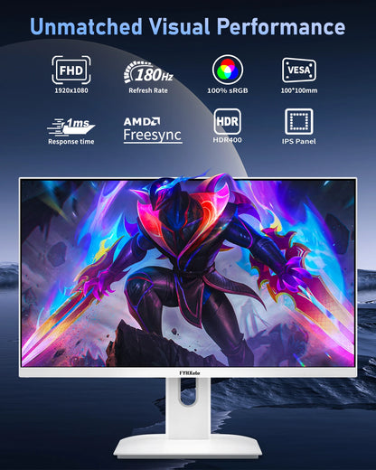 27 inch 180Hz IPS Gaming Monitor 1Ms Fast Response Speed 1920 * 1080 HDMI DP Ultrawide Vesa Wall Mount