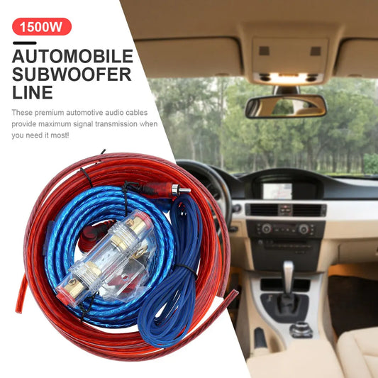 8GA 1500W Car Subwoofer Audio Speakers Wiring Kit