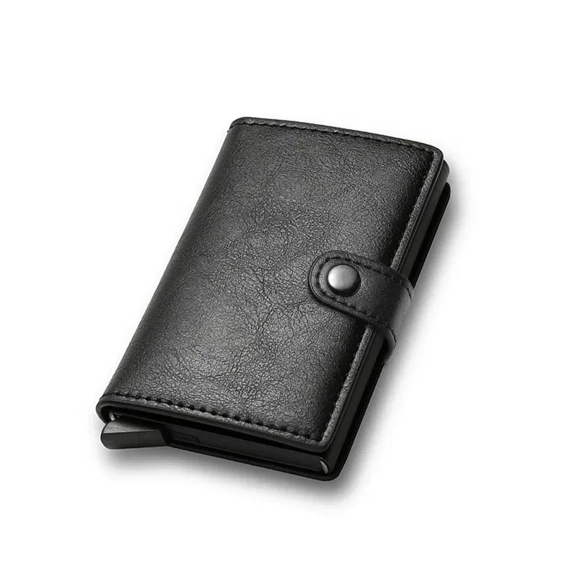 Rfid Credit Card Holder Storage Luxury Small Smart Wallet Metal Business Cardholder Case for Women or Men