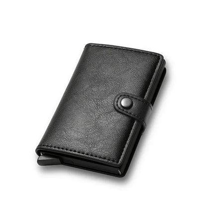 Rfid Credit Card Holder Storage Luxury Small Smart Wallet Metal Business Cardholder Case for Women or Men