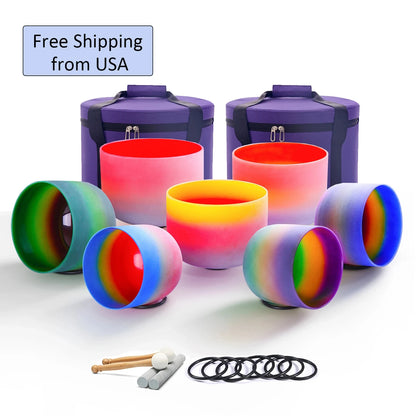7-12 or 6-12 Inch Crystal Singing Bowls