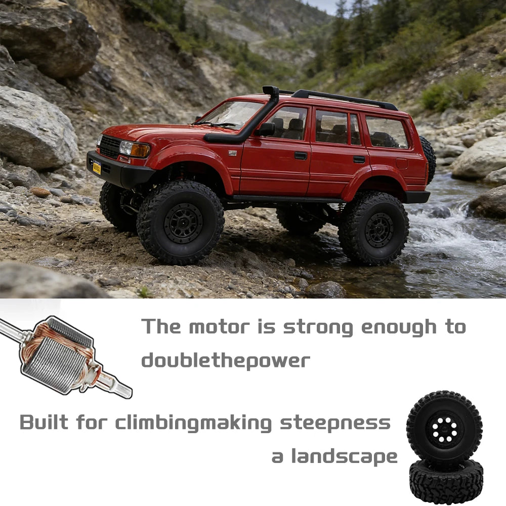 RC 1/16 Scale 4WD Off-Road Remote Control Truck 2.4G Full Proportional Steering With LED Lights