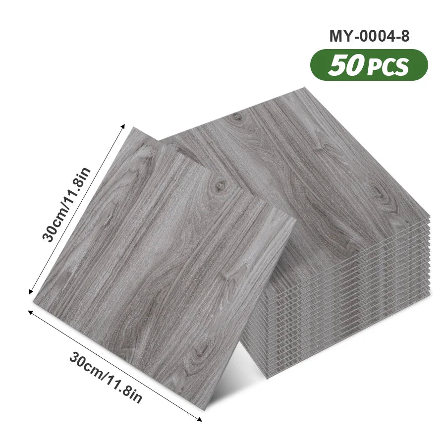 50pcs SXP Floor and Wall Tiles Peel and Stick 11.81x11.81in Self-Adhesive Applies to any Indoor Surface