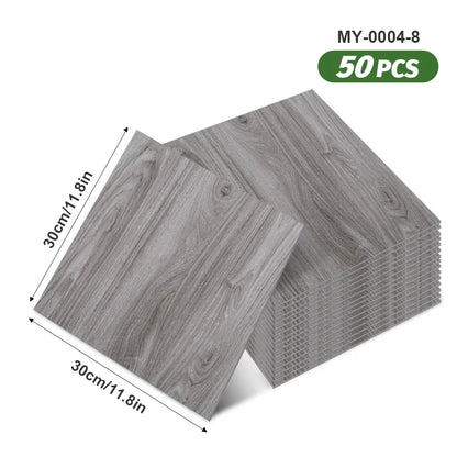 50pcs SXP Floor and Wall Tiles Peel and Stick 11.81x11.81in Self-Adhesive Applies to any Indoor Surface