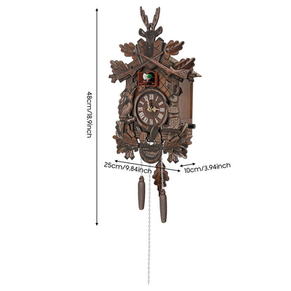 German Cuckoo Clock, Traditional Handcrafted Black Forest Wooden Wall Clock Hunter Cuckoo Clock for Living Room, Bedroom, Office