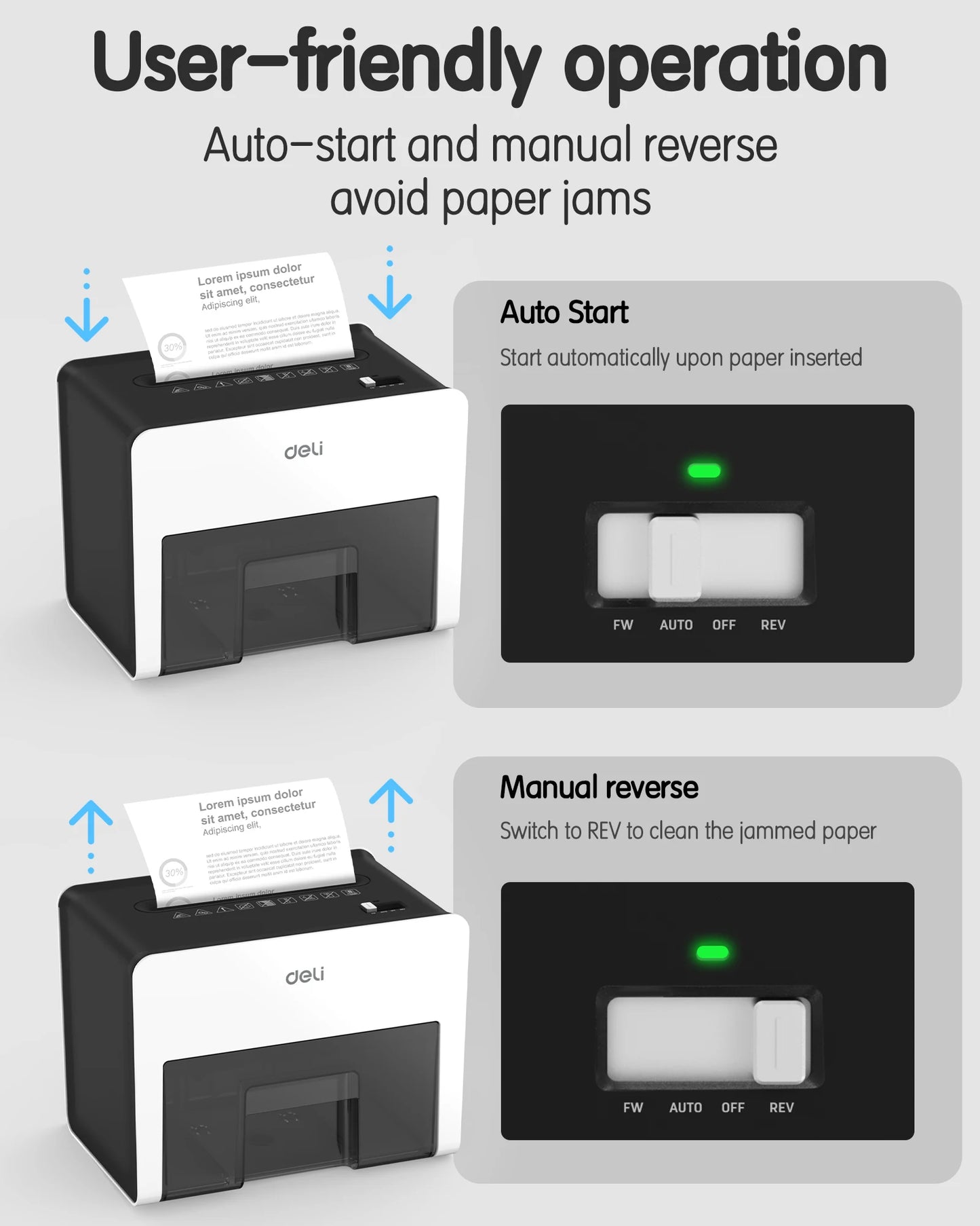 Deli 8-Sheet Mini Desktop Crosscut Paper Shredder