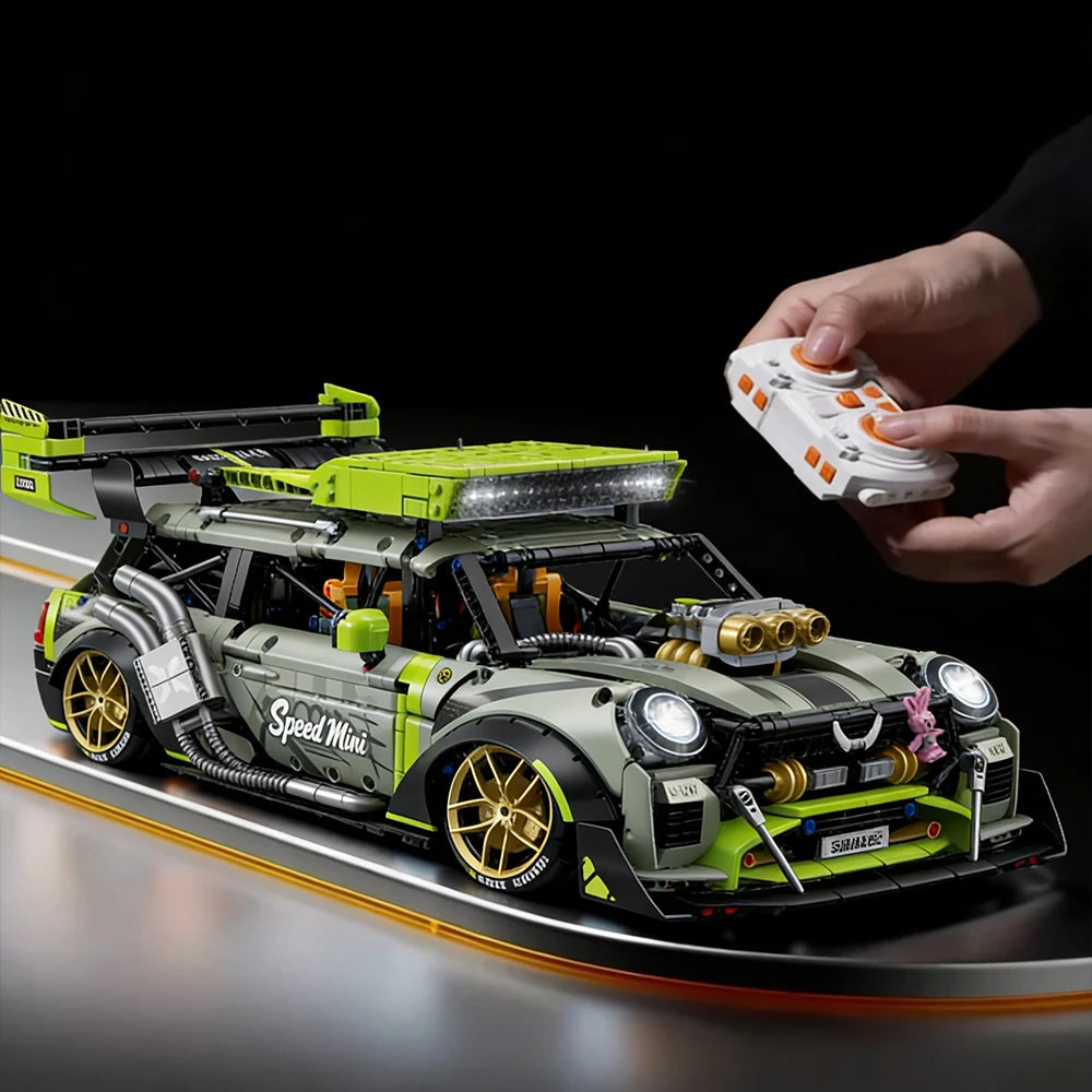 RC Sports Car Building Blocks Model Racing Car 1:10 Scale With Motor