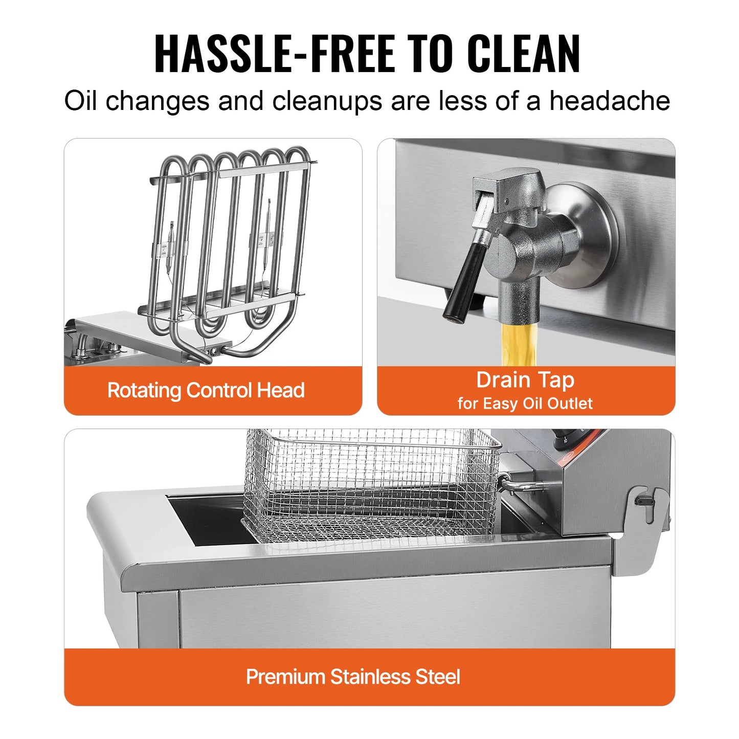 12L Electric Deep Fryer w/Dual Removable Tanks Commercial Countertop  Fryer for Chicken French Fries Frying Chips