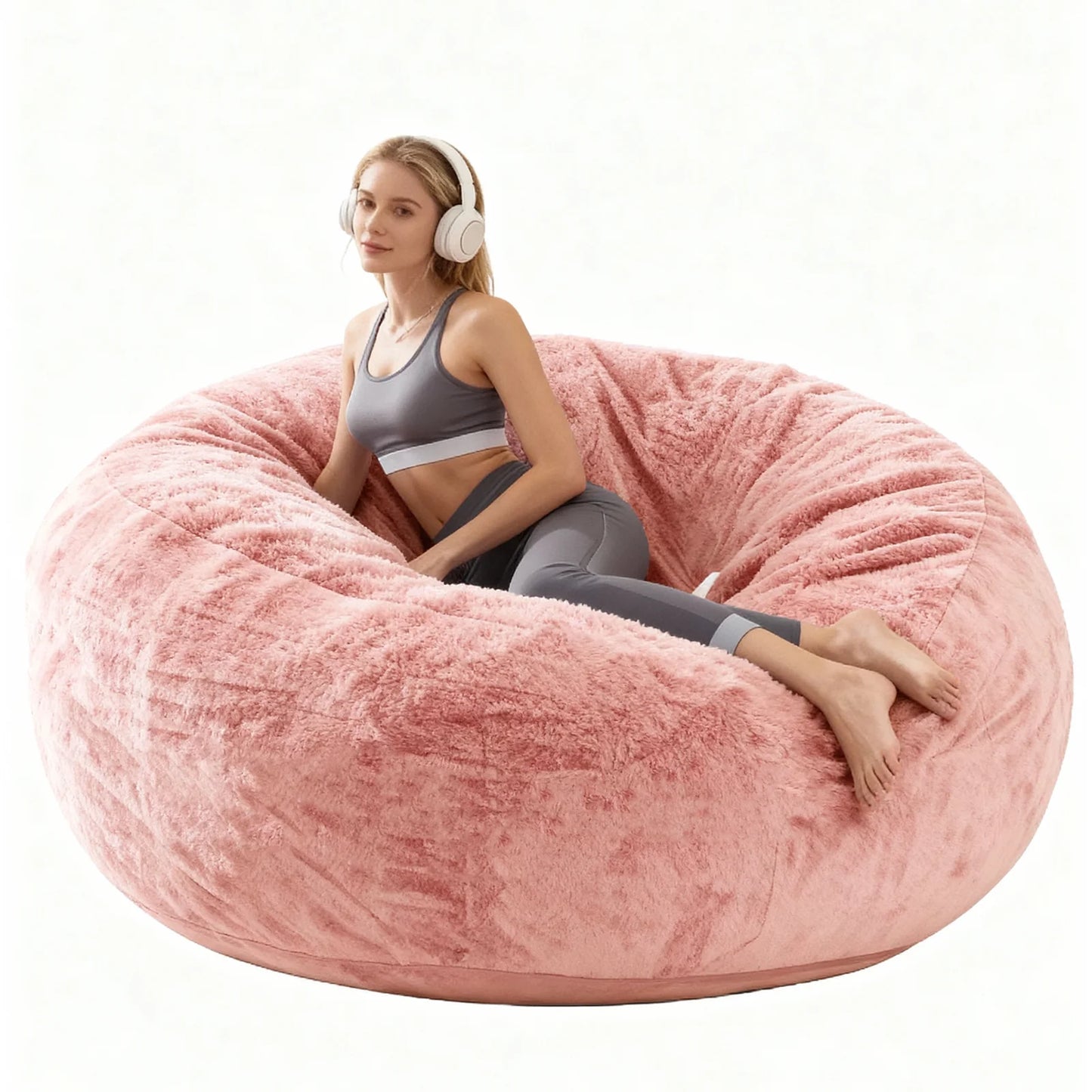Big Bean Bag Chairs for Adults, With Filler Memory Foam Super Soft Plush, for Living Room, Family Room, Bedroom and 3 season room