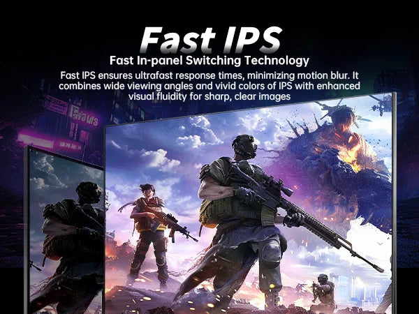27 inch Gaming Monitor 180hz 1ms | Fast IPS Screen 1080p Monitor, 2 x HDMI 2.0 & 1 x DisplayPort 1.4 Support Freesync