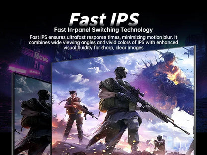 27 inch Gaming Monitor 180hz 1ms | Fast IPS Screen 1080p Monitor, 2 x HDMI 2.0 & 1 x DisplayPort 1.4 Support Freesync
