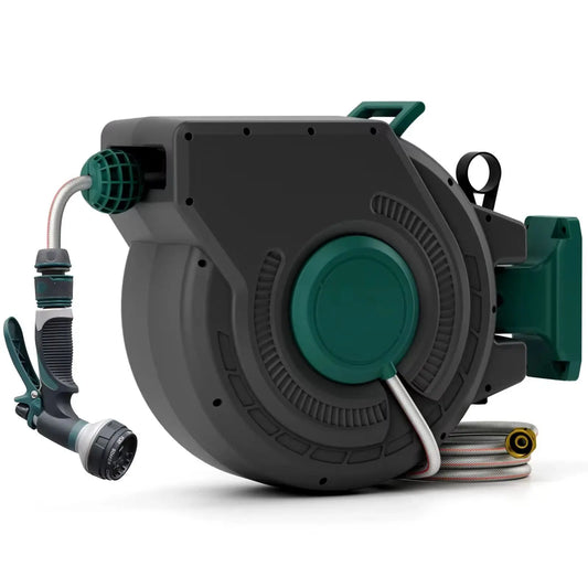 Retractable Garden Hose Reel 1/2 Inch x 130 ft
