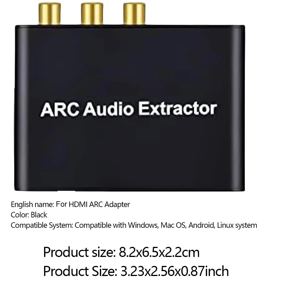 HDMI-Compatible ARC Audio Extractor Adapter