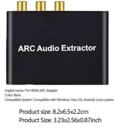 HDMI-Compatible ARC Audio Extractor Adapter