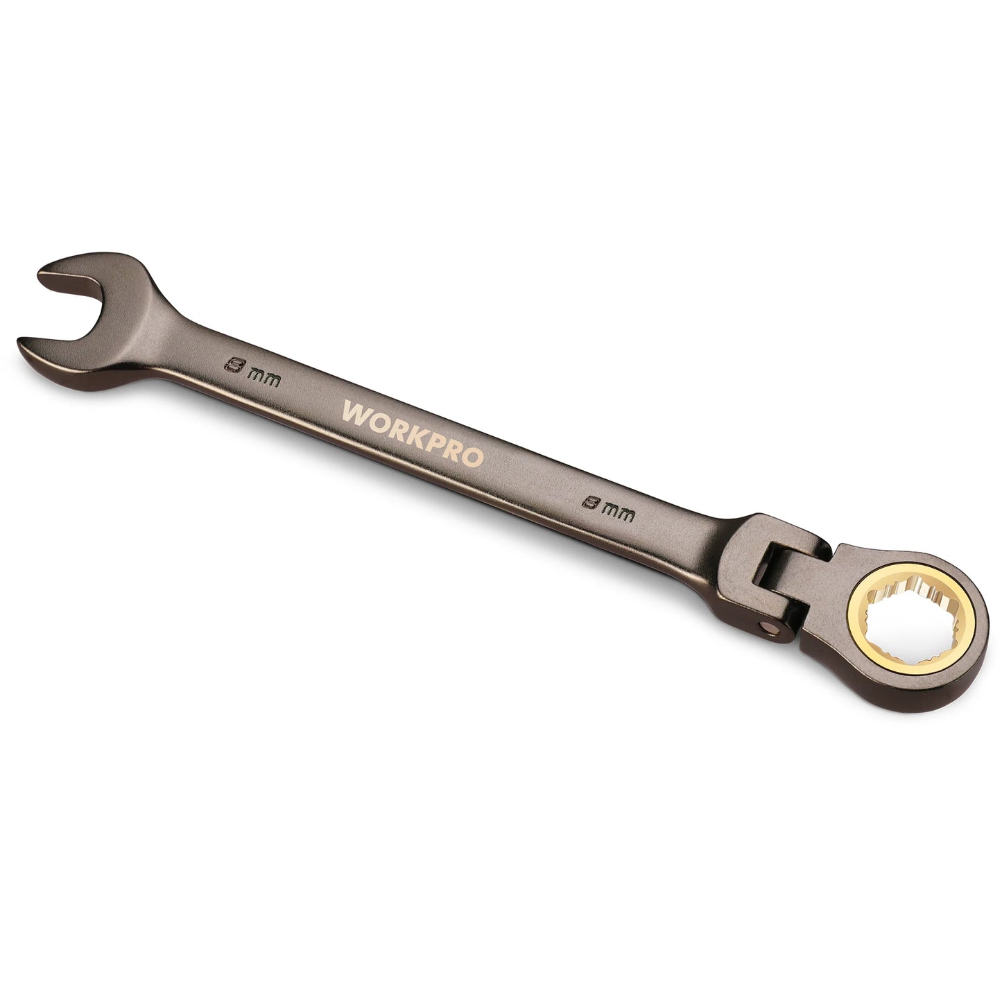8pcs Flex-Head Ratcheting Combination Wrench Set SAE 5/16-3/4 in