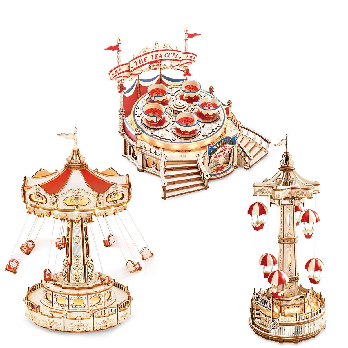 280pc Magic Amusement Park Wooden Toys