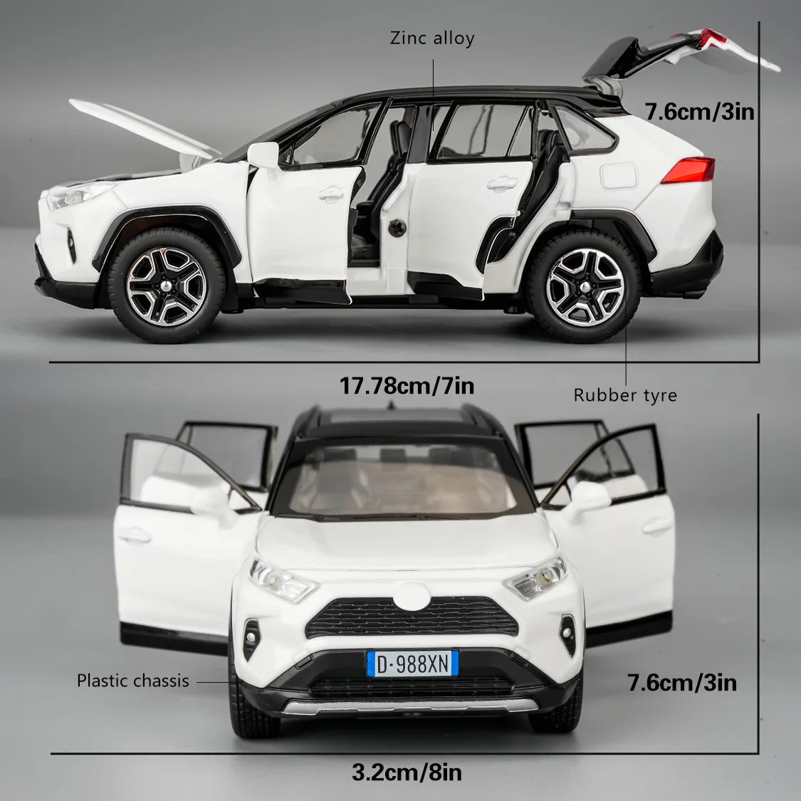 1/32 Scale RAV4 Alloy Diecast Collectible Toy Car