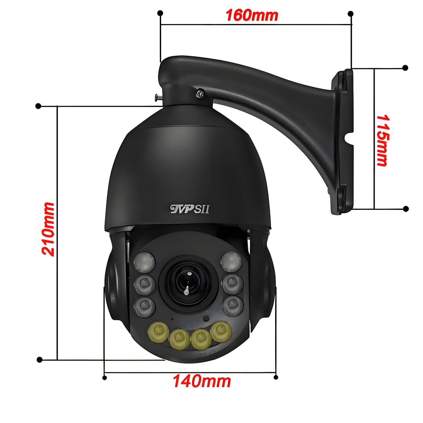 Metal Laser Infrared Full Color Auto Tracking Cruise 8MP 4K 54X Optics Zoom 360° POE PTZ Speed Dome Surveillance IP Camera