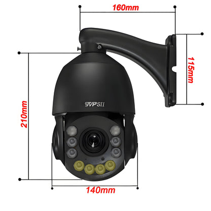 Metal Laser Infrared Full Color Auto Tracking Cruise 8MP 4K 54X Optics Zoom 360° POE PTZ Speed Dome Surveillance IP Camera