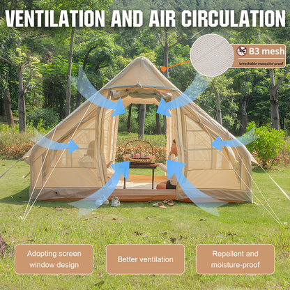 4-6 Person House Self-Supporting Air Tent with Hand Pump