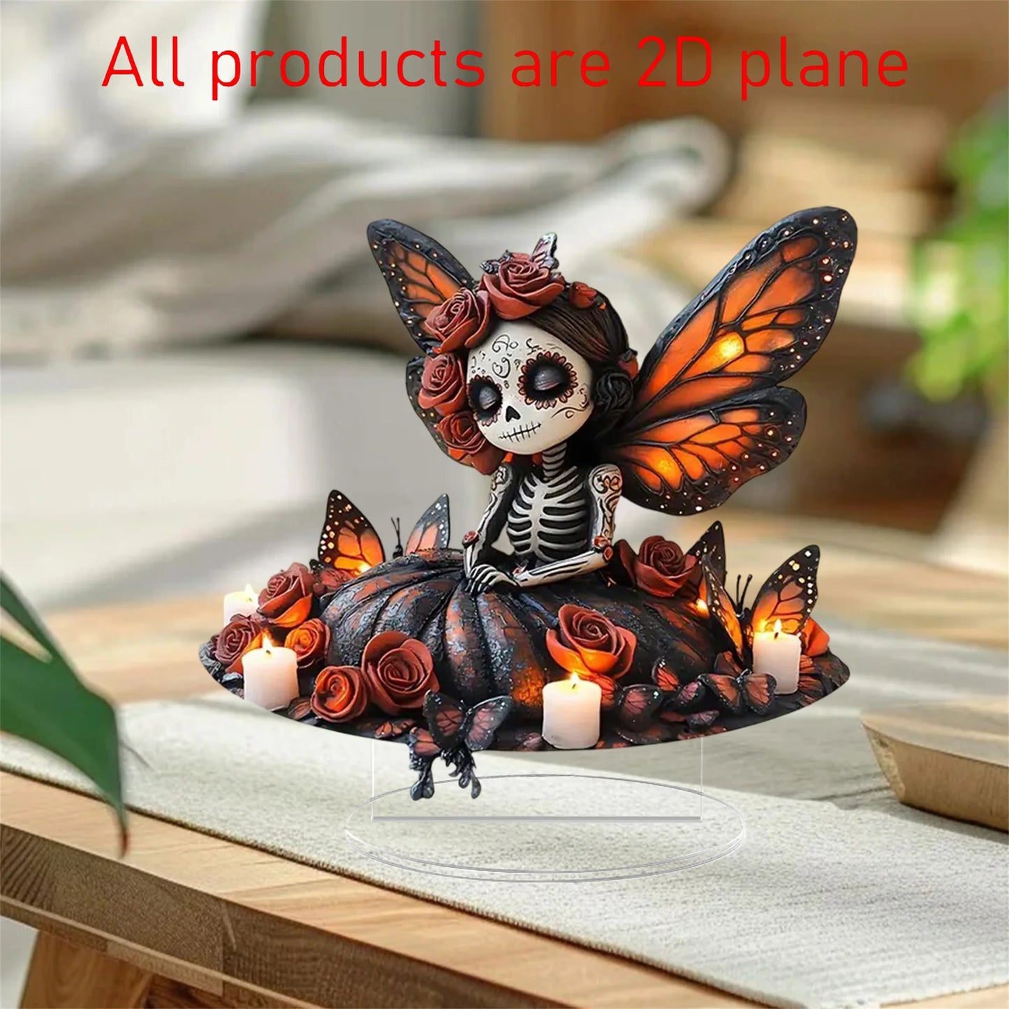 Gothic Halloween Day of the Dead Skeleton Girl Figurine