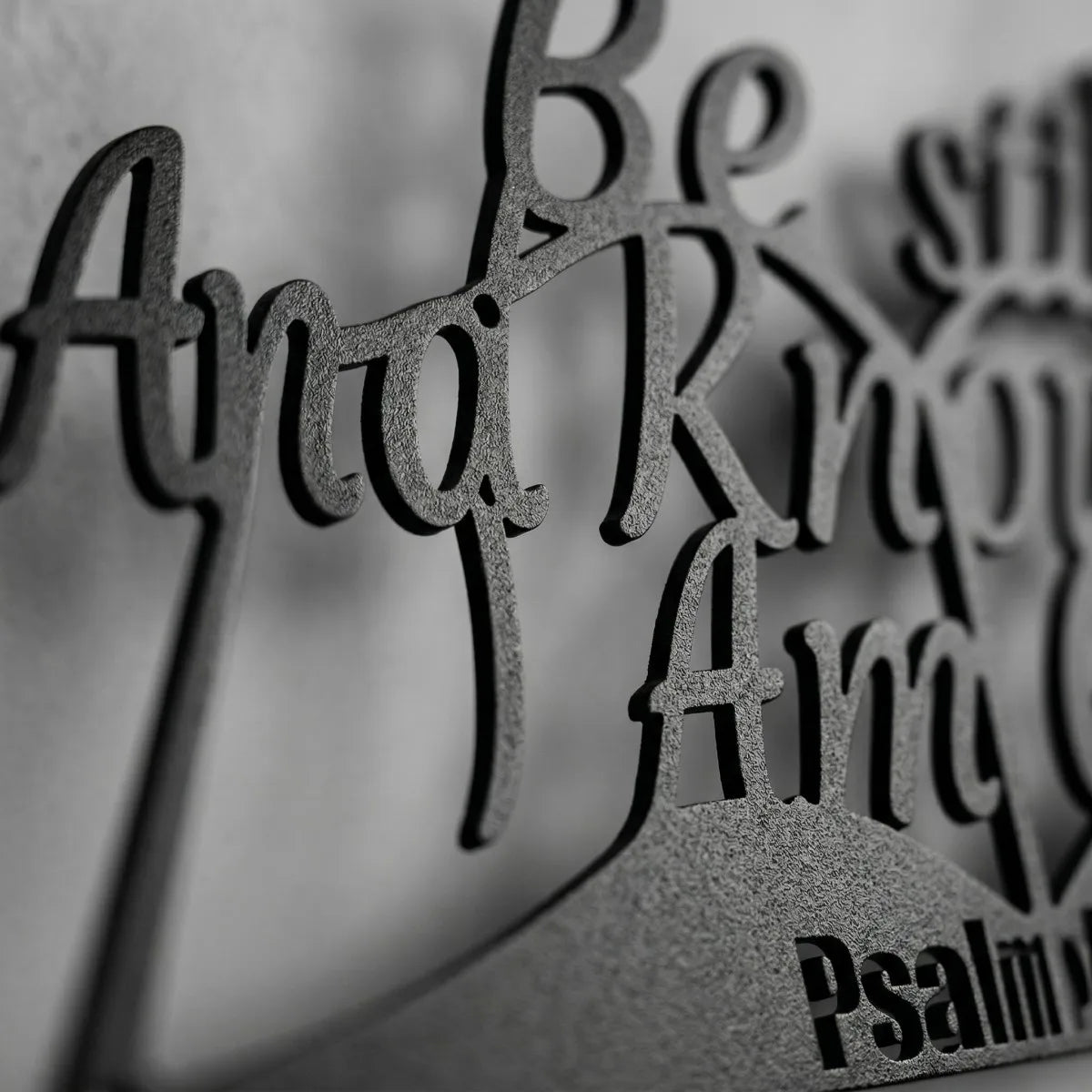 Psalm 46:10 Christian Scripture Wall Decor "Be Still And Know That I Am God" Metal Sign