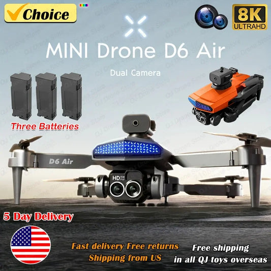 RC Foldable Quadcopter 8K Drone Professional HD Dual Camera Optical Flow Localization Obstacle Avoidance WIFI FPV