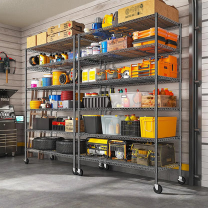 82" H X45 W X18 D Storage Shelves with Wheels