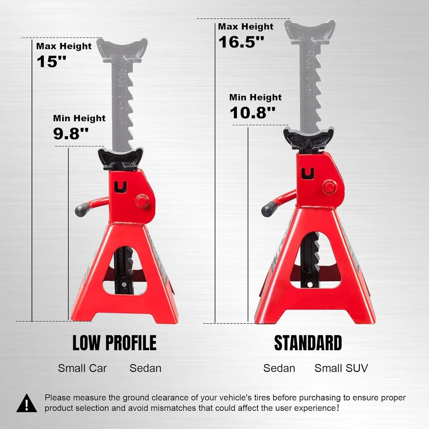 2 Ton Low Profile Car Jack Stands