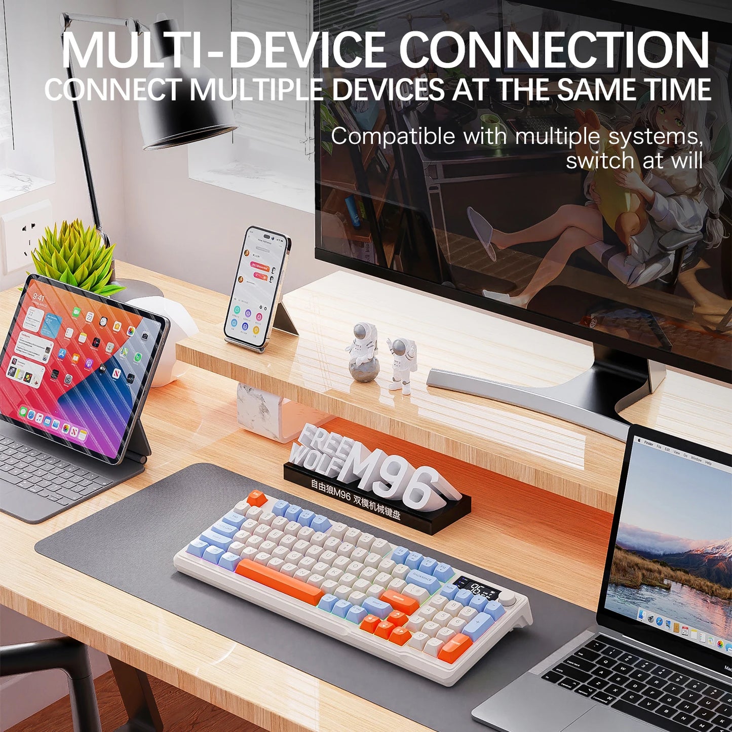 Bluetooth Keyboard Wireless Multi-Device Connection and gaming