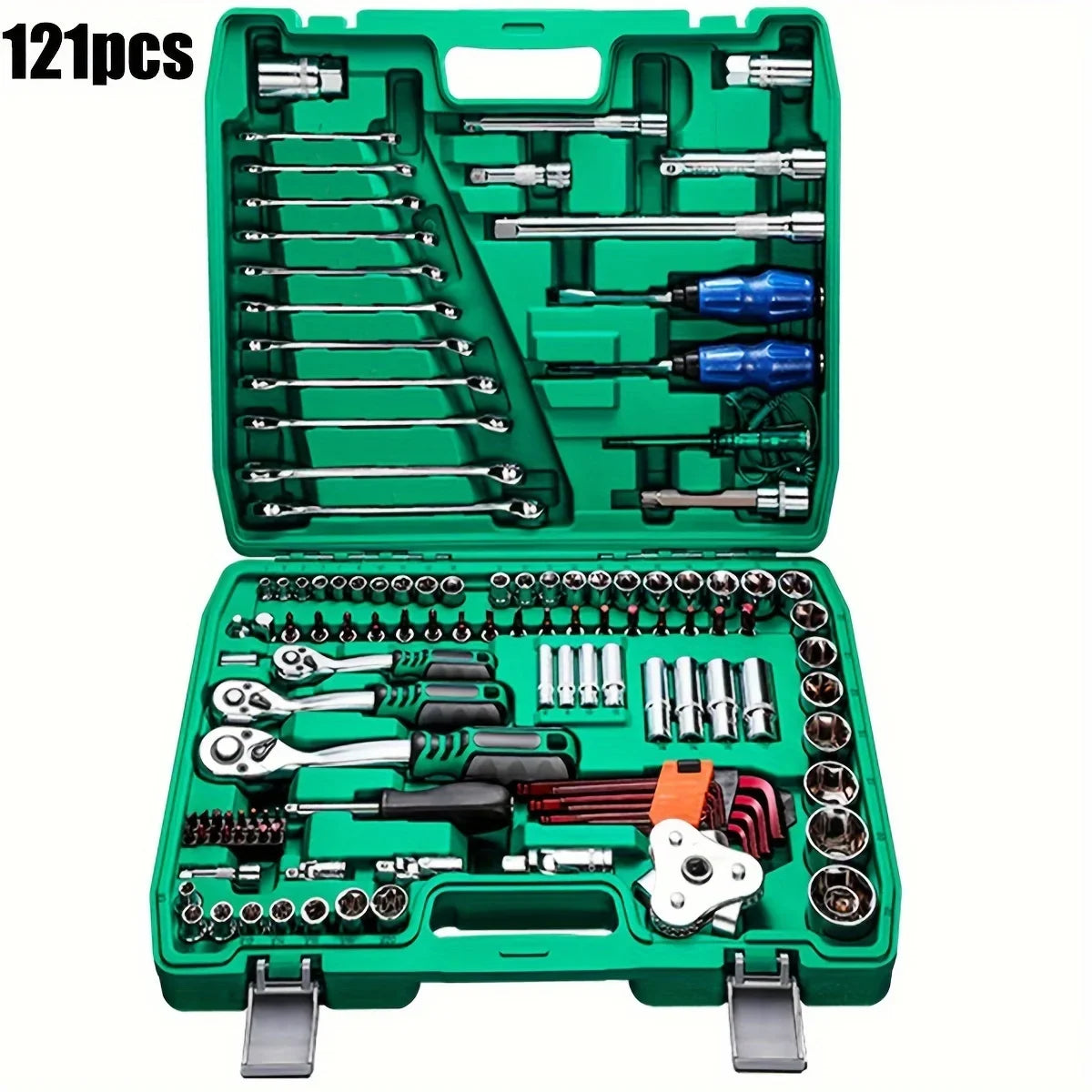 1/4 , 3/8, and 1/2 inch Socket and  Hand Wrench Set