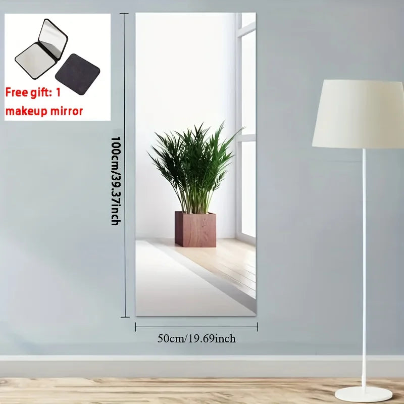 Mirror Self-adhesive  Wall Stickers Acrylic 3D Wall Decal for Living Room, Bedroom or Bathroom Decors