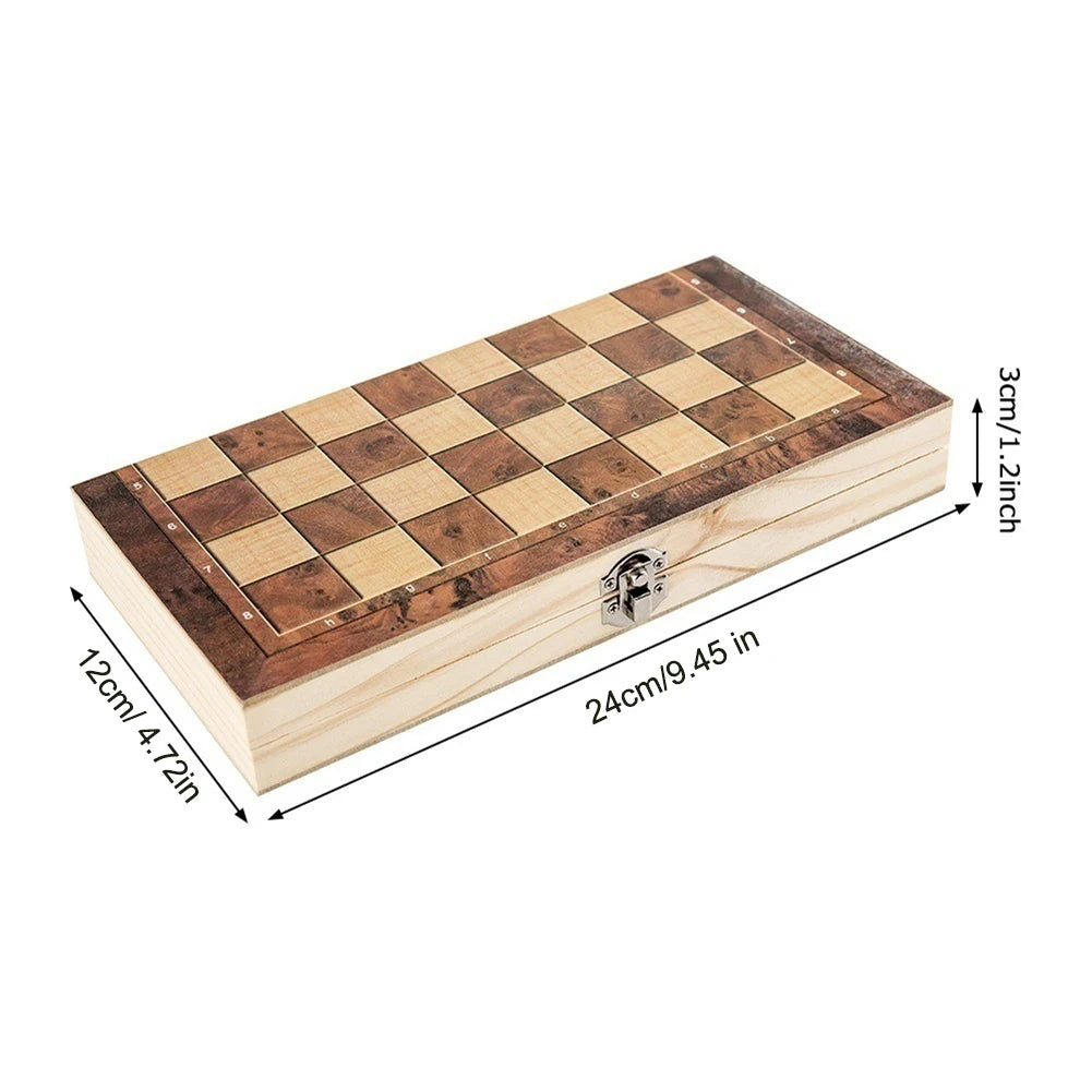 Magnetic Wooden Folding Chess Set