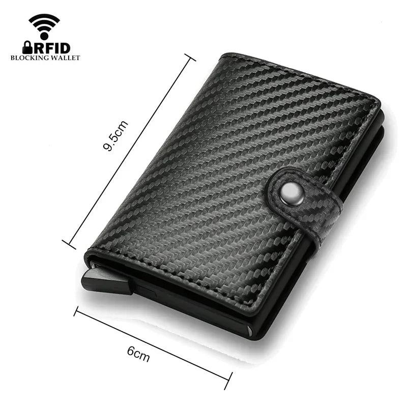 Rfid Credit Card Holder Storage Luxury Small Smart Wallet Metal Business Cardholder Case for Women or Men