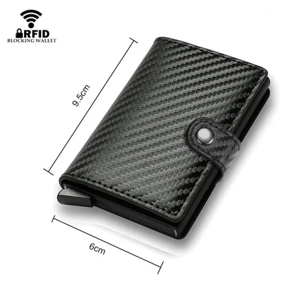Rfid Credit Card Holder Storage Luxury Small Smart Wallet Metal Business Cardholder Case for Women or Men