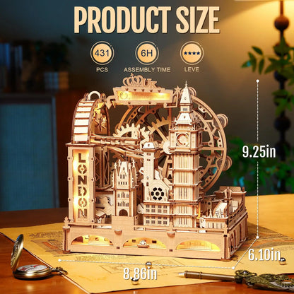 Travel London Marble Run Interactive 3D Wooden Puzzle