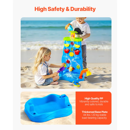 Kids Outdoor Beach Water Play Table with 37PCS