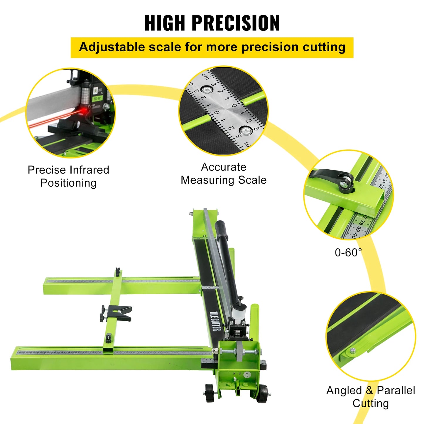 Manual Tile Cutter With Infrared Laser Positioning