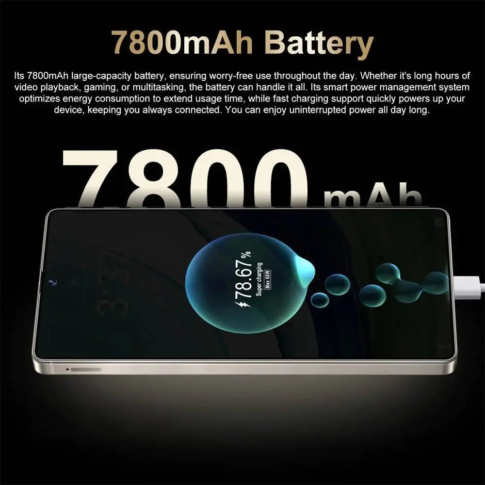 S26 Ultra Original Android Global Version 7.3Inch HD 4G 5G Dual SIM Card Facial Recognition Function 7800Mah Battery