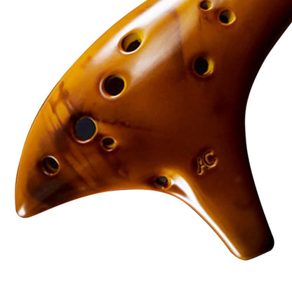 12 Hole Ocarina Ceramic Alto C Vessel Flute