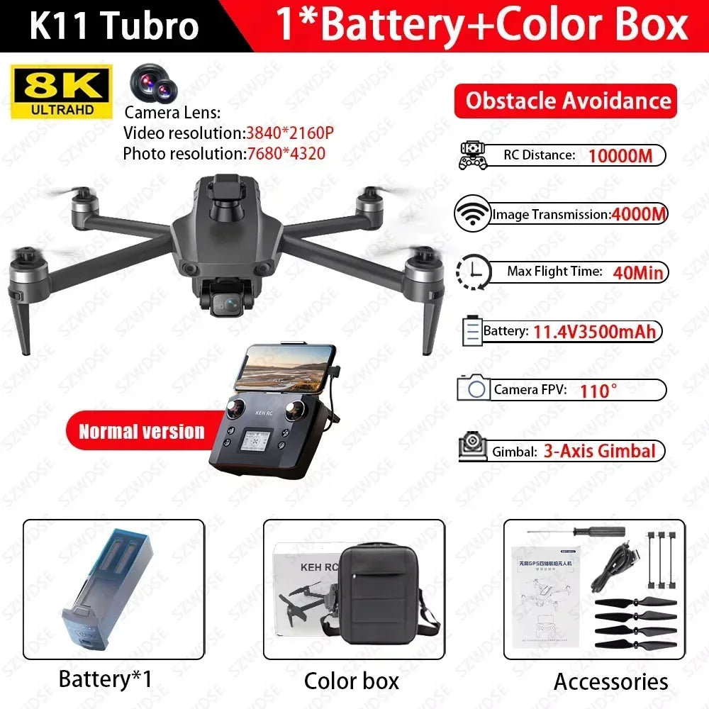 Cole Professional Turbo Drone Aerial 8K HD Dual Camera with Built-in Airdrop Intelligent Obstacle Avoidance