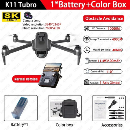 Cole Professional Turbo Drone Aerial 8K HD Dual Camera with Built-in Airdrop Intelligent Obstacle Avoidance