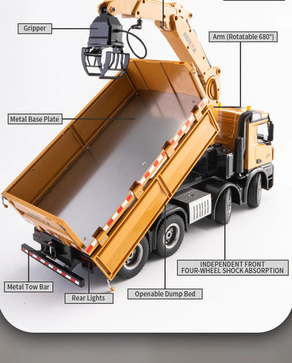 Remote Control Grab Wood Dump Truck 26-Channel 1:14 Scale Semi-Alloy Remote Control Vehicle