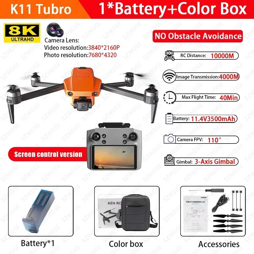 Cole Professional Turbo Drone Aerial 8K HD Dual Camera with Built-in Airdrop Intelligent Obstacle Avoidance