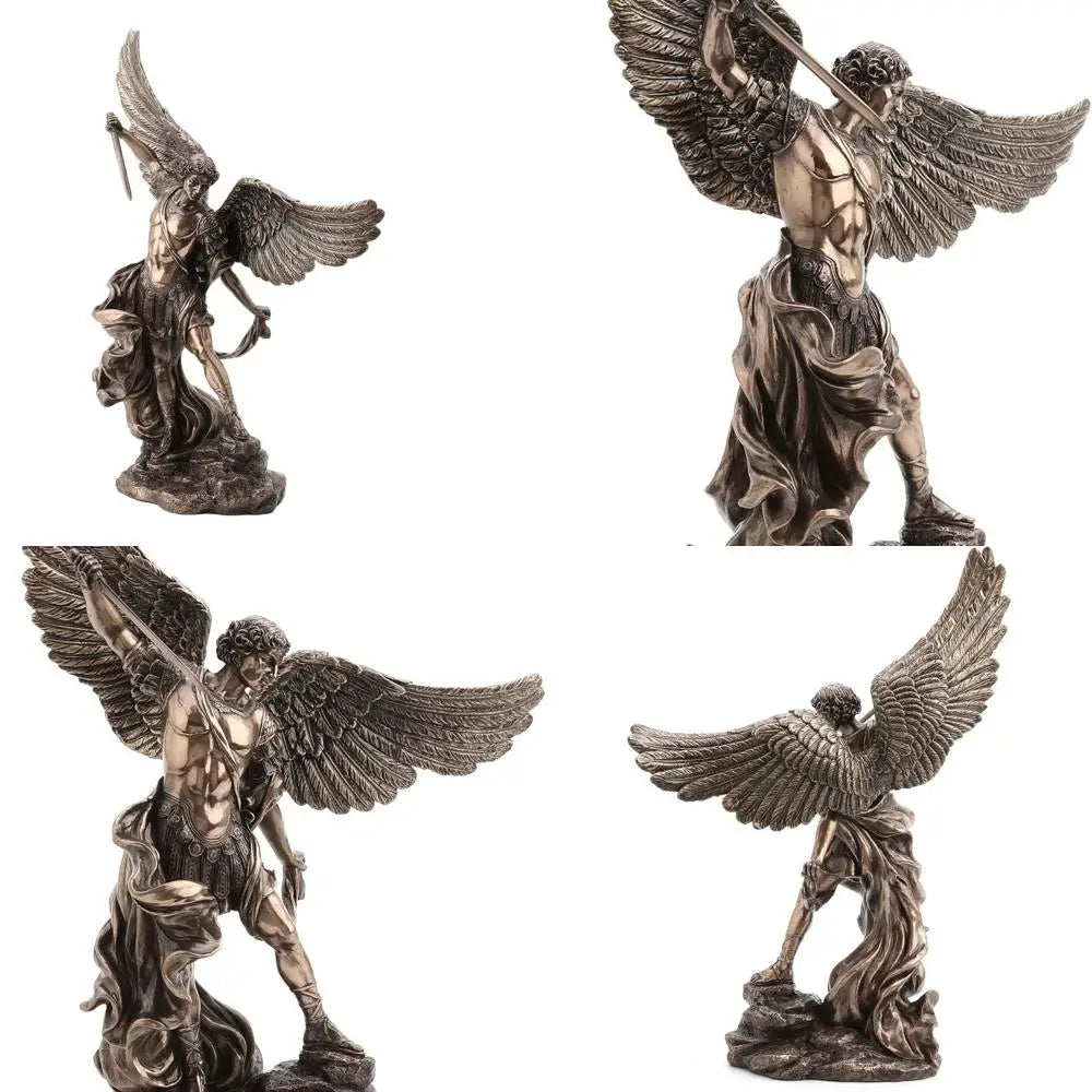 Bronze-Finished Resin Statue of Archangel Saint Michael by Veronese Design