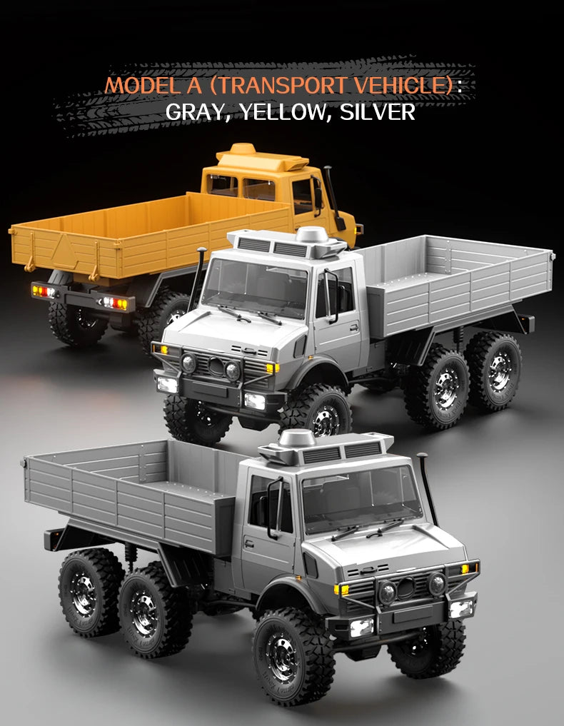 RC Truck 6WD Off-road Remote Control Transport/Rescue Truck - 1/18 Scale 2.4G High Speed Climbing Truck